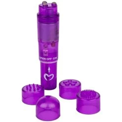 Discount β Bondara Pocket Rocket Vibrating Mini Wand With 4 Attachments π