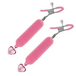 Outlet 💯 Bondara Sweet Love Pink Vibrating Nipple Clamps 👍