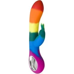 Budget π Bondara Pride Rainbow Silicone 10 Function Luxury Rabbit Vibrator π