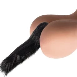 Hot Sale 🤩 Kinky Tails Vixen Black Faux Fur Stainless Steel Tail Butt Plug 🔔 -Sex toys Shop unnamed file 991
