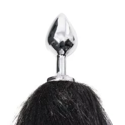 Hot Sale 🤩 Kinky Tails Vixen Black Faux Fur Stainless Steel Tail Butt Plug 🔔 -Sex toys Shop unnamed file 992