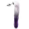 Deals 😍 Kinky Tails Vixen Purple Faux Fur Stainless Steel Tail Butt Plug 🎁