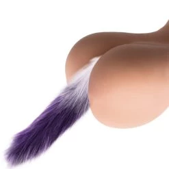Deals 😍 Kinky Tails Vixen Purple Faux Fur Stainless Steel Tail Butt Plug 🎁 -Sex toys Shop unnamed file 995